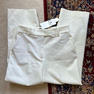 NWT Zara white straight leg pants